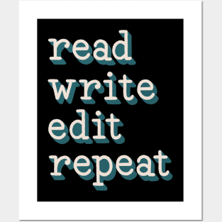 read write edit repeat (light) Posters and Art